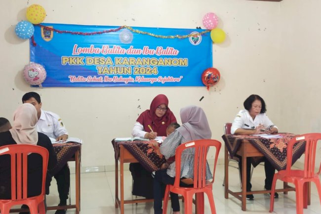 Lomba Balita dan Ibu Balita Bersama PKK Desa Karanganom di Desa Karanganom