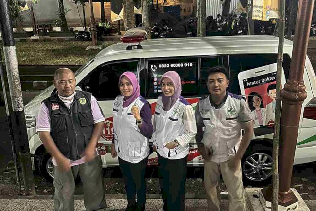 Tim P3K Bertugas Dzikir dan Sholawat Bersama Habib Zaidan bin Yahya di Alun-Alun Klaten