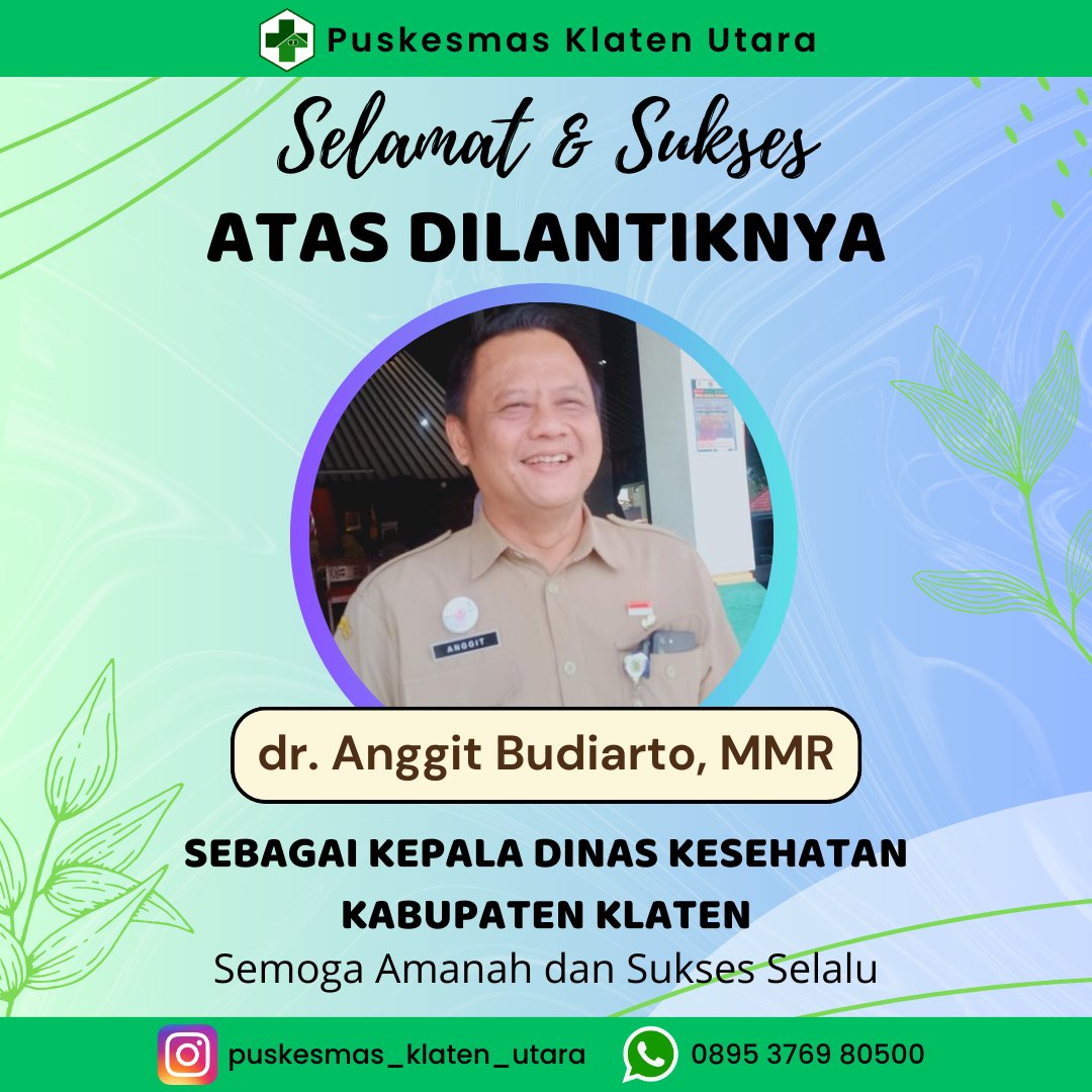 Selamat dan Sukses dr. Anggit Budiarto, MMR