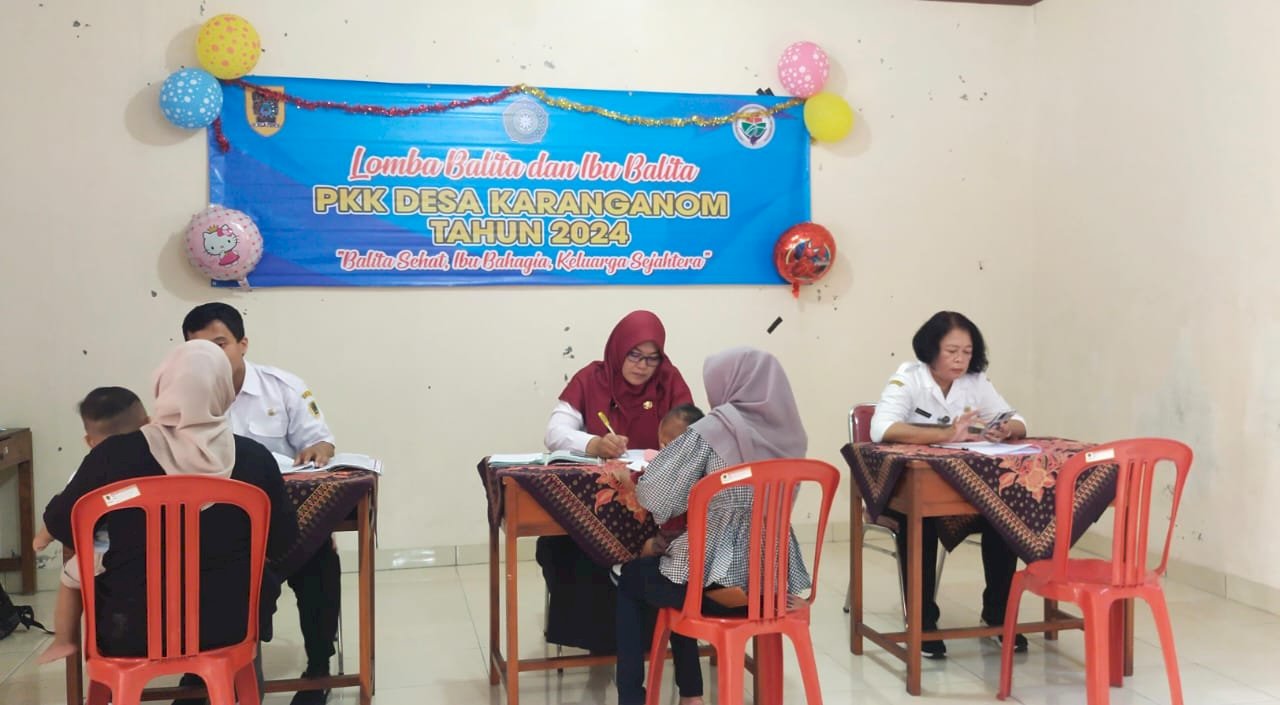 Lomba Balita dan Ibu Balita Bersama PKK Desa Karanganom di Desa Karanganom