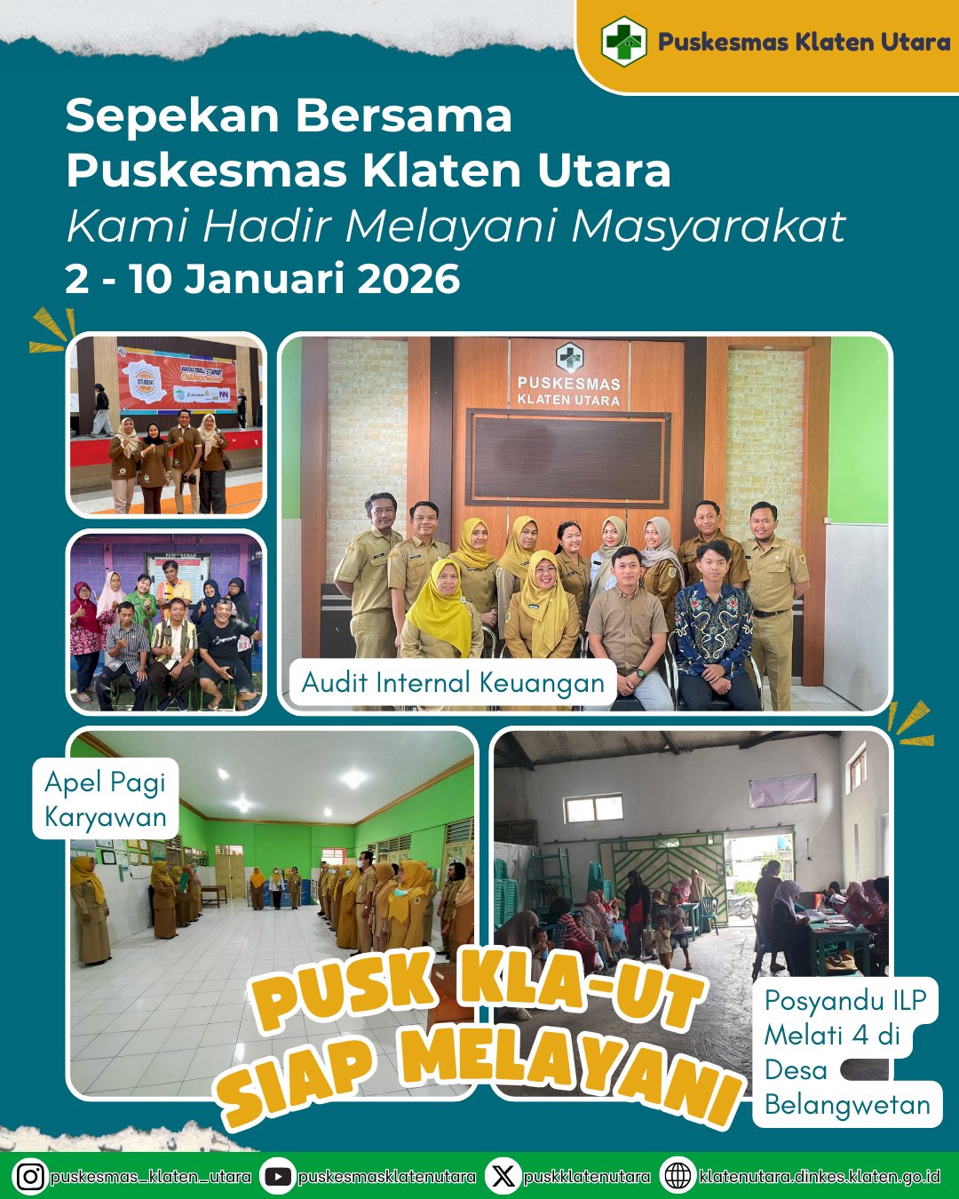 Kegiatan Puskesmas Klaten Utara Periode 2–10 Januari 2026