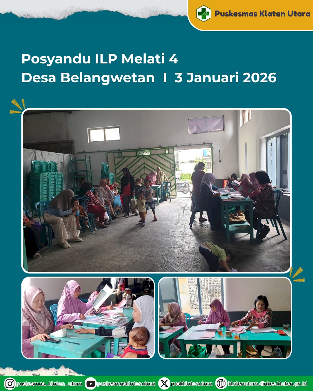 Kegiatan Puskesmas Klaten Utara Periode 2–10 Januari 2026