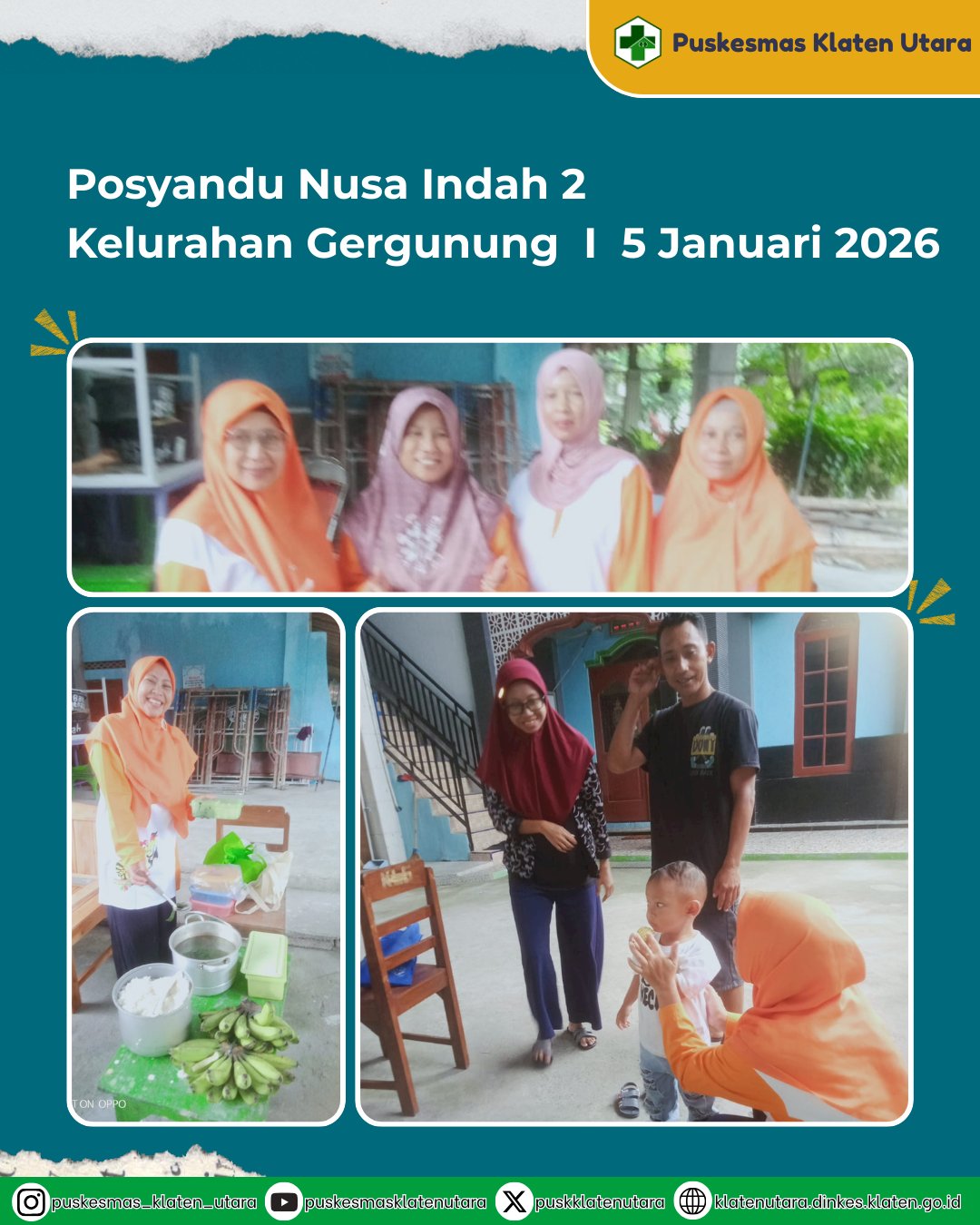 Kegiatan Puskesmas Klaten Utara Periode 2–10 Januari 2026