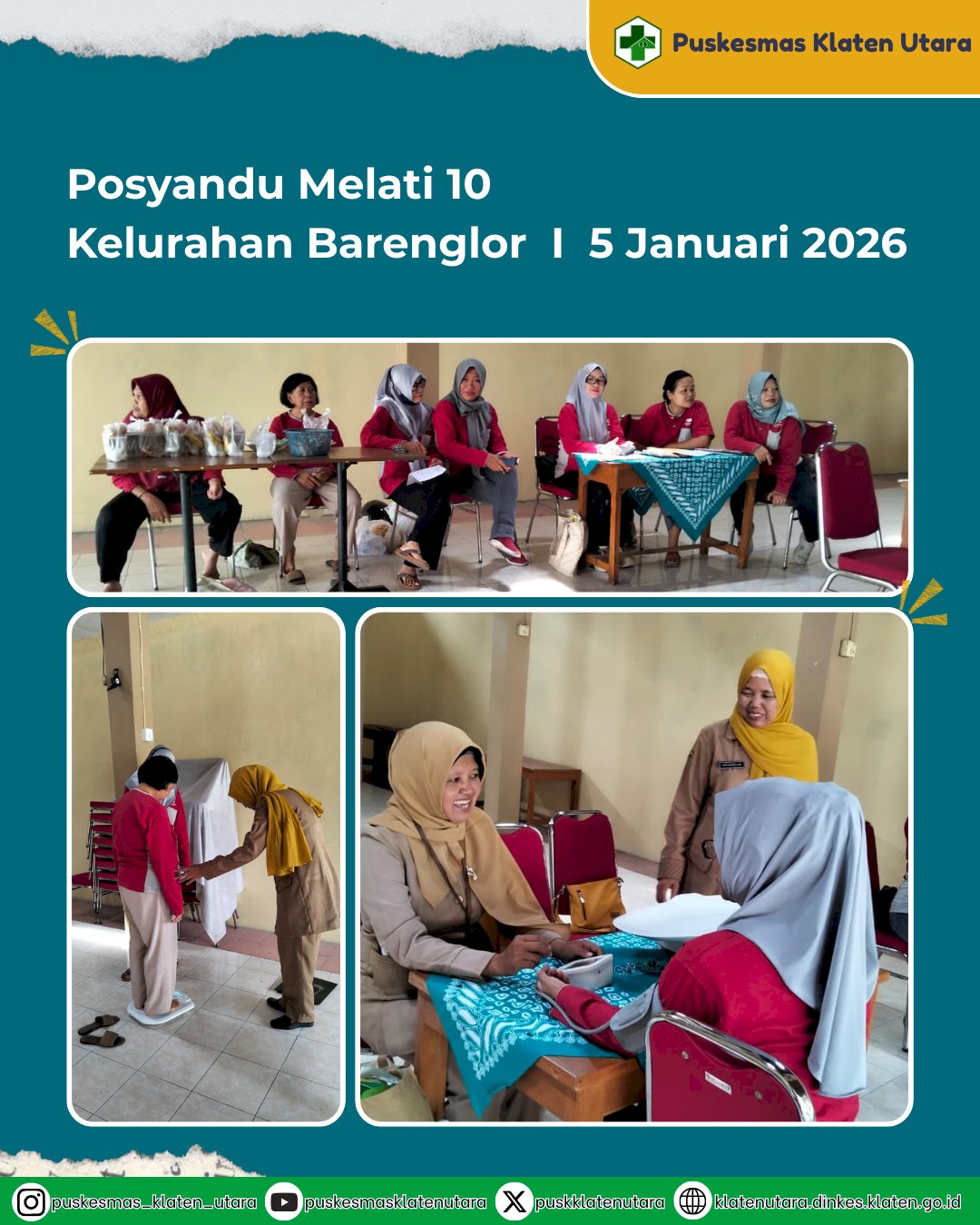 Kegiatan Puskesmas Klaten Utara Periode 2–10 Januari 2026
