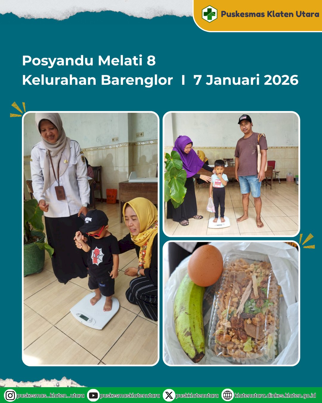 Kegiatan Puskesmas Klaten Utara Periode 2–10 Januari 2026