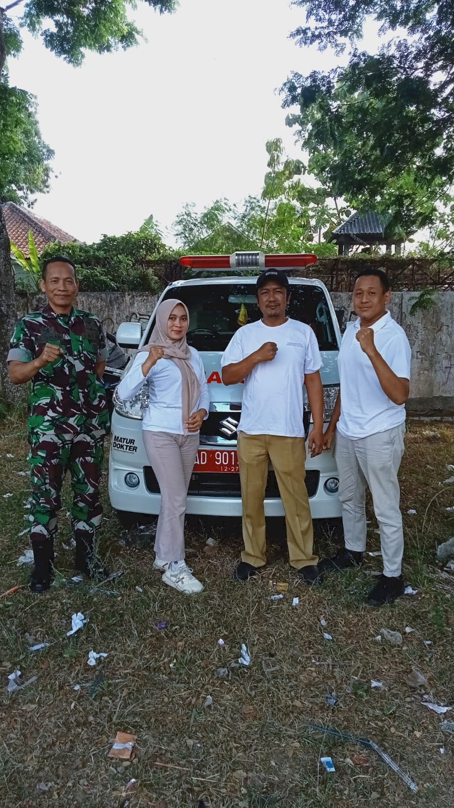 Tim P3K Bersama Koramil di Lapangan Jokopuring